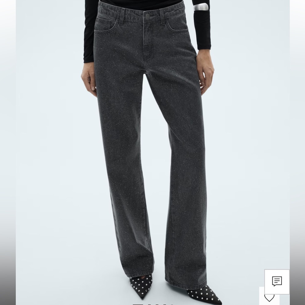 Shiny Straight Fit Jeans